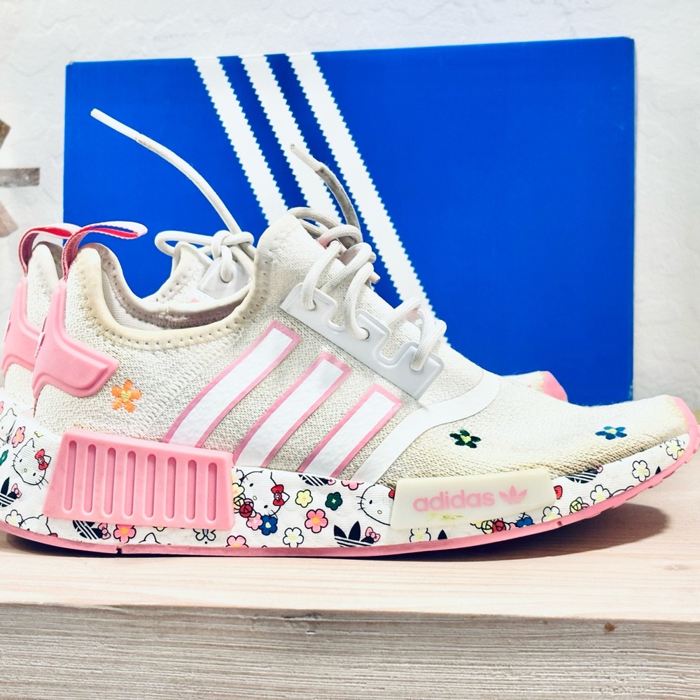 Adidas Hello Kitty Pink and White Sneakers - Picture 2 of 11